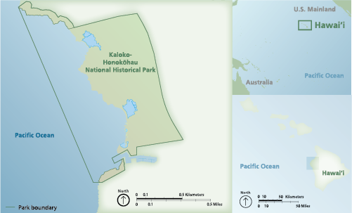 Map of Kaloko-Honokōhau National Historical Park